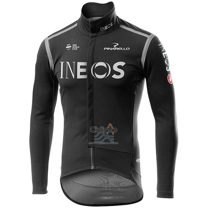 Ineos Ropa Ciclismo Culotte Largo 2020 Mangas Largas Negro Gris